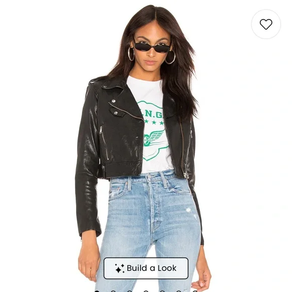 LAMARQUE Black Cropped Leather Jacket - Picture 1 of 5